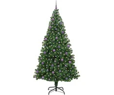 Dirbtinė Kalėdų eglutė Žalia 240 cm PVC ir Plienas ir Plastikas