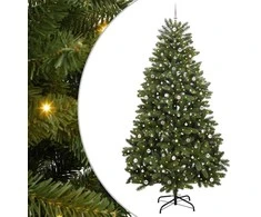 Dirbtinė Kalėdų eglutė su 300 LED Žalia 300 cm PVC ir metalas