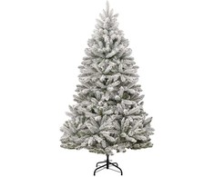Dirbtinė Kalėdų eglutė Žalia ir balta 180 cm PVC ir metalas