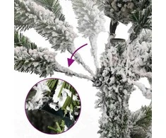 Dirbtinė Kalėdų eglutė Žalia ir balta 270 cm PVC ir metalas