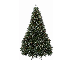 Dirbtinė Kalėdų eglutė, žalia su žaisliukais 300 cm 600 LED