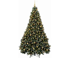 Dirbtinė Kalėdų eglutė, žalia, su žaisliukais 210 cm 300 LED