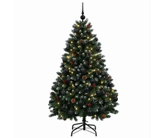 Dirbtinė Kalėdų eglutė, žalia, su žaisliukais 150 cm 150 LED