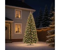 Dirbtinė lankstoma Kalėdų eglutė su žaisliukais 400 cm 600 LED