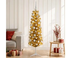 Dirbtinė liekna Kalėdų eglutė su burbulais 150 cm 150 LED