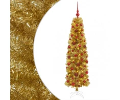 Dirbtinė liekna Kalėdų eglutė su burbulais 180 cm 300 LED