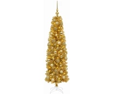Dirbtinė liekna Kalėdų eglutė su burbulais 180 cm 300 LED