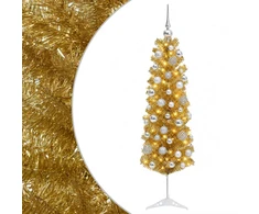 Dirbtinė liekna Kalėdų eglutė su burbulais 150 cm 150 LED