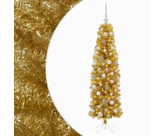Dirbtinė liekna Kalėdų eglutė su burbulais 180 cm 300 LED