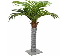 Dirbtinė palmė, žalios spalvos, 100cm, 6 lapų