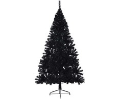 Dirbtinis prieššventinis eglutė su šviesomis Juoda 240 cm PVC
