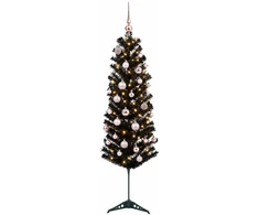 Dirbtinė siaura kalėdinė eglutė su žaisliuku 150 cm 150 LED