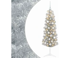 Dirbtinė siaura kalėdinė eglutė su žaisliuku 150 cm 150 LED