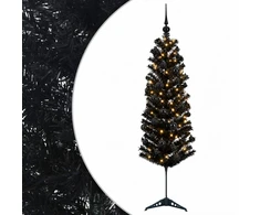 Dirbtinė siaura kalėdinė eglutė su žaisliuku 150 cm 150 LED