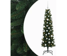 Dirbtinė siaura kalėdinė eglutė su žaisliuku 150 cm 150 LED