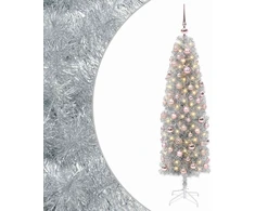 Dirbtinė siaura kalėdinė eglutė su žaisliuku 180 cm 300 LED