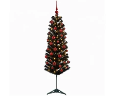 Dirbtinė siaura kalėdinė eglutė su žaisliuku 150 cm 150 LED