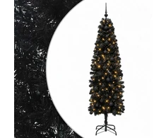 Dirbtinė siaura kalėdinė eglutė su žaisliuku 210 cm 300 LED