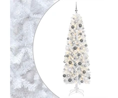 Dirbtinė siaura kalėdinė eglutė su žaisliuku 210 cm 300 LED