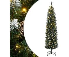 Dirbtinė siaura Kalėdų eglutė, 300 LED, 240cm