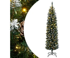 Dirbtinė siaura Kalėdų eglutė, 300 LED, 180cm