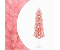 Dirbtinė siaura Kalėdų eglutė su žaisliuku 120 cm 150 LED