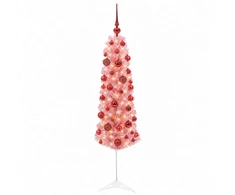 Dirbtinė siaura Kalėdų eglutė su žaisliuku 150 cm 150 LED