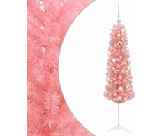 Dirbtinė siaura Kalėdų eglutė su žaisliuku 120 cm 150 LED
