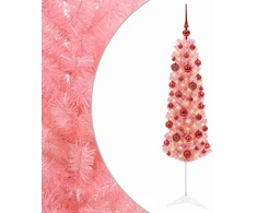 Dirbtinė siaura Kalėdų eglutė su žaisliuku 150 cm 150 LED
