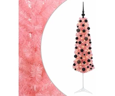 Dirbtinė siaura Kalėdų eglutė su žaisliuku 150 cm 150 LED