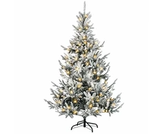 Dirbtinė Sulankstoma Kalėdų Eglutė 120 cm 150 LED Šilta balta