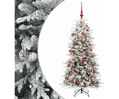 Dirbtinė Sulankstoma Kalėdų Eglutė 120 cm 150 LED Šilta balta