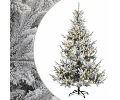 Dirbtinė Sulankstoma Kalėdų Eglutė 120 cm 150 LED Šilta balta