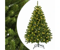 Dirbtinė Sulankstoma Kalėdų Eglutė 120 cm 150 LED Šilta balta