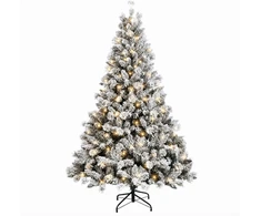 Dirbtinė Sulankstoma Kalėdų Eglutė 150 cm 150 LED Šilta balta