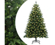 Dirbtinė Sulankstoma Kalėdų Eglutė 150 cm 150 LED Šilta balta