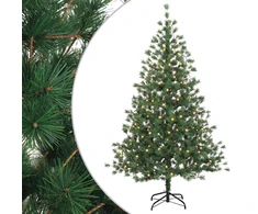 Dirbtinė Sulankstoma Kalėdų Eglutė 150 cm 150 LED Šilta balta