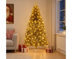 Dirbtinė Sulankstoma Kalėdų Eglutė 150 cm 150 LED Šilta balta