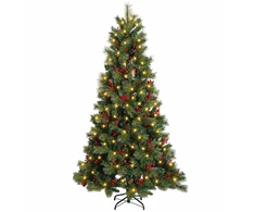 Dirbtinė Sulankstoma Kalėdų Eglutė 150 cm 150 LED Šilta balta