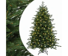 Dirbtinė Sulankstoma Kalėdų Eglutė 150 cm 150 LED Šilta balta