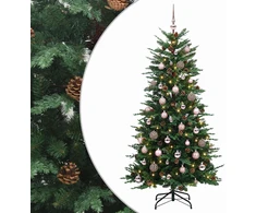 Dirbtinė Sulankstoma Kalėdų Eglutė 150 cm 150 LED Šilta balta