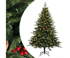 Dirbtinė Sulankstoma Kalėdų Eglutė 150 cm 150 LED Šilta balta
