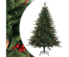 Dirbtinė Sulankstoma Kalėdų Eglutė 150 cm PVC ir metalas Žalia