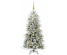 Dirbtinė Sulankstoma Kalėdų Eglutė 150 cm 150 LED Šilta balta