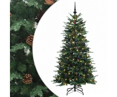 Dirbtinė Sulankstoma Kalėdų Eglutė 150 cm 150 LED Šilta balta