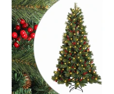 Dirbtinė Sulankstoma Kalėdų Eglutė 150 cm 150 LED Šilta balta