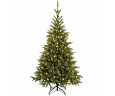 Dirbtinė Sulankstoma Kalėdų Eglutė 150 cm 150 LED Šilta balta