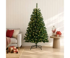Dirbtinė Sulankstoma Kalėdų Eglutė 150 cm 150 LED Šilta balta