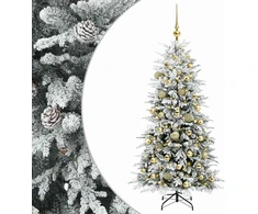 Dirbtinė Sulankstoma Kalėdų Eglutė 150 cm 150 LED Šilta balta