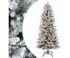Dirbtinė Sulankstoma Kalėdų Eglutė 150 cm 150 LED Šilta balta